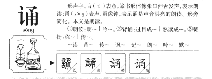 诵字字源