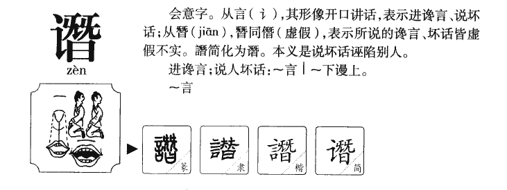 谮字字源