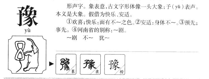 豫字字源