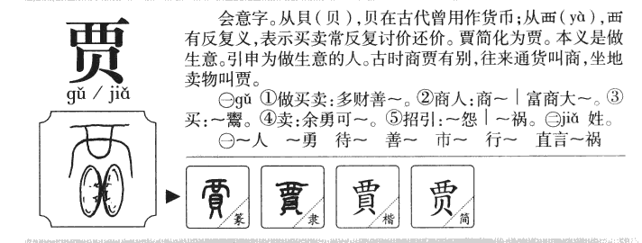 贾字字源