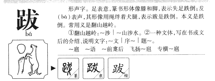 跋字字源