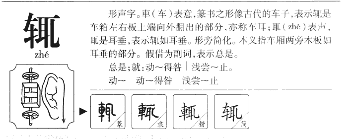 辄字字源