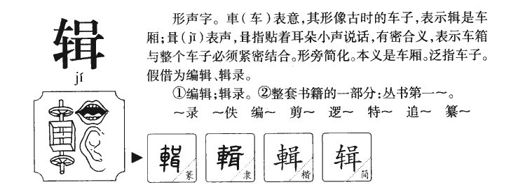 辑字字源