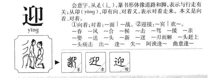 迎字字源