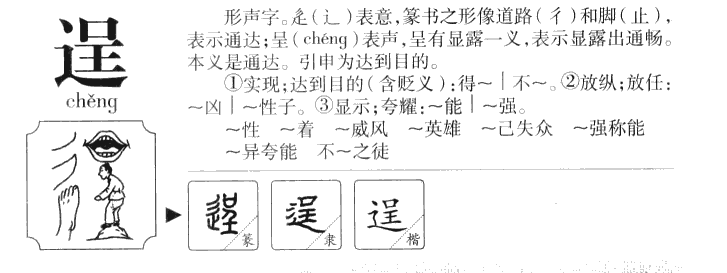 逞字字源