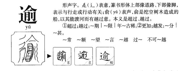 逾字字源