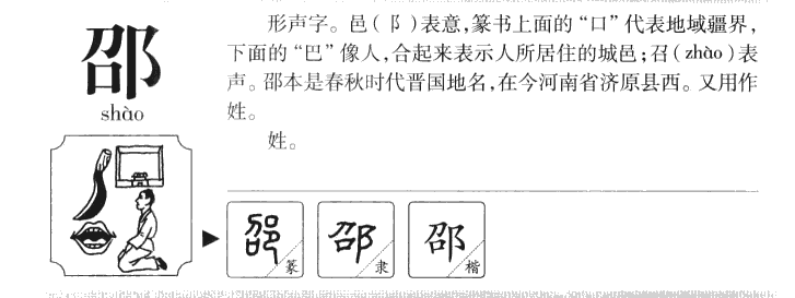 邵字字源