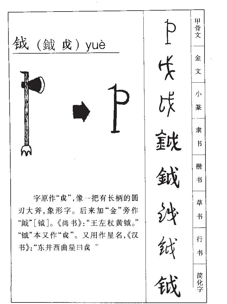钺字字源
