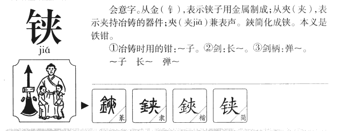 铗字字源