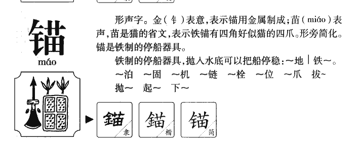 锚字字源