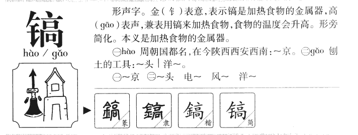 镐字字源