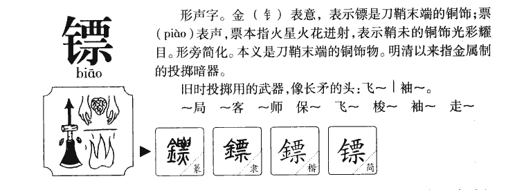 镖字字源