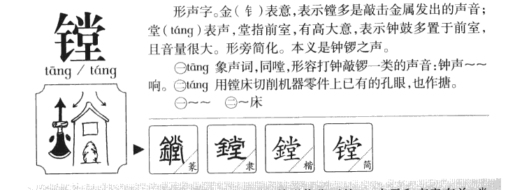 镗字字源