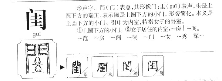 闺字字源