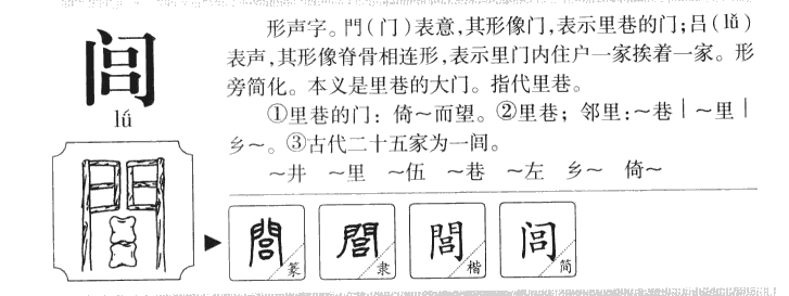 闾字字源