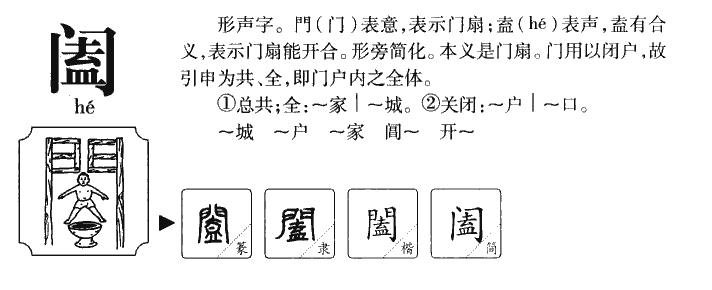 阖字字源
