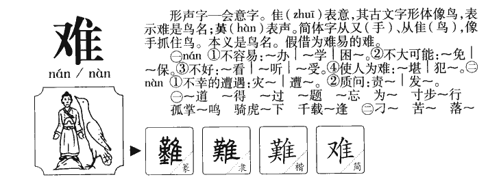 难字字源