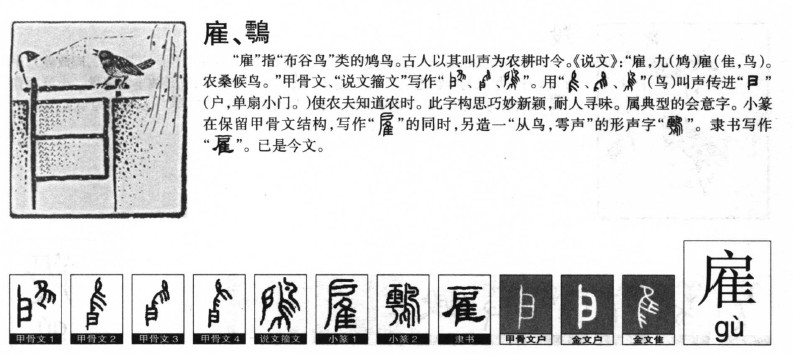 雇字字源