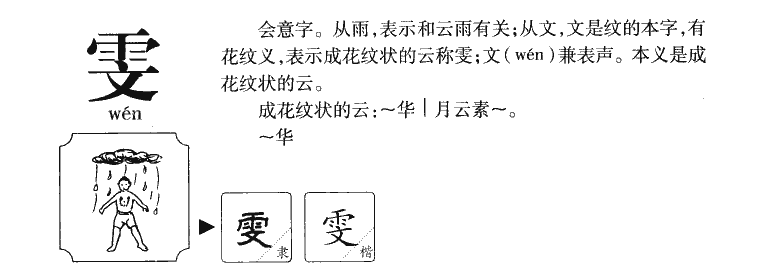 雯字字源