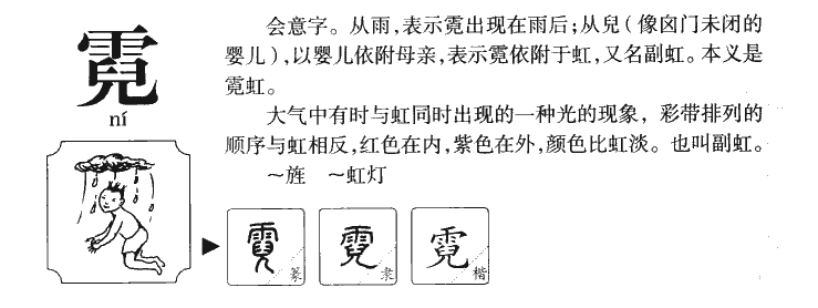 霓字字源