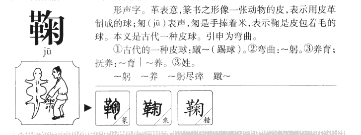 鞠字字源