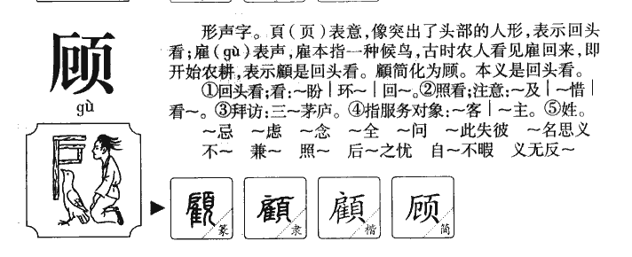 顾字字源