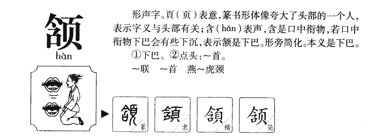 颔字字源