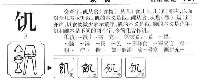 饥字字源