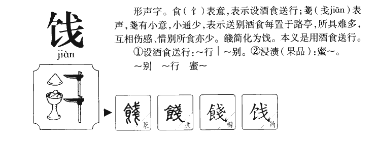 饯字字源