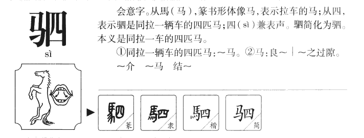 驷字字源