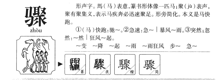 骤字字源