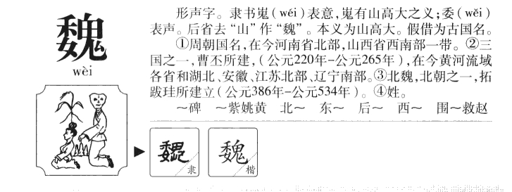 魏字字源