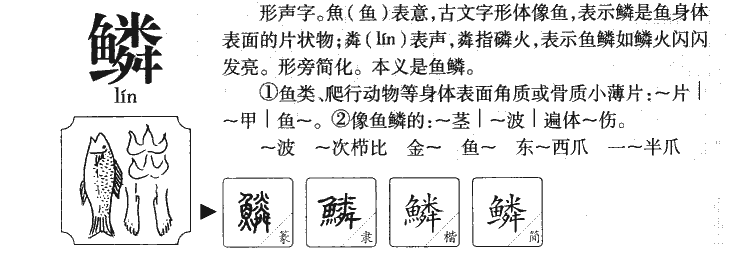 鳞字字源