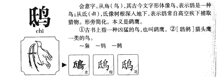 鸱字字源