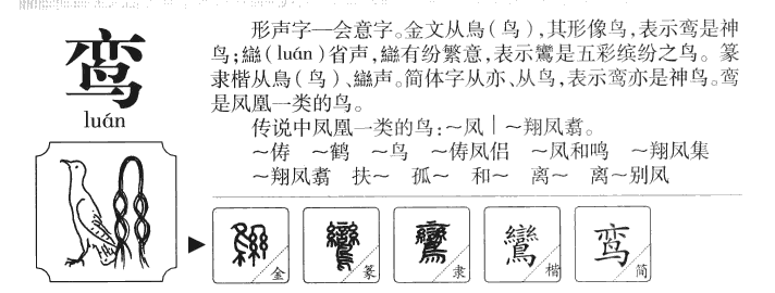 鸾字字源