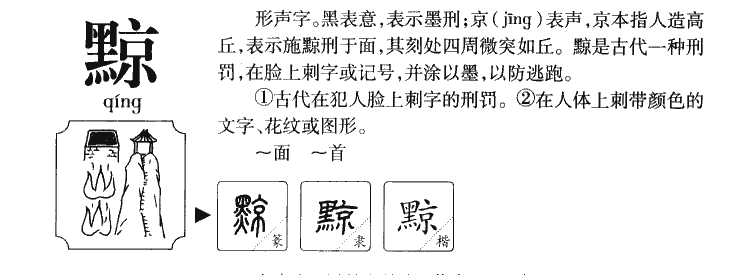 黥字字源