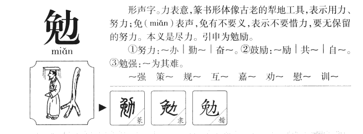 勉字字源