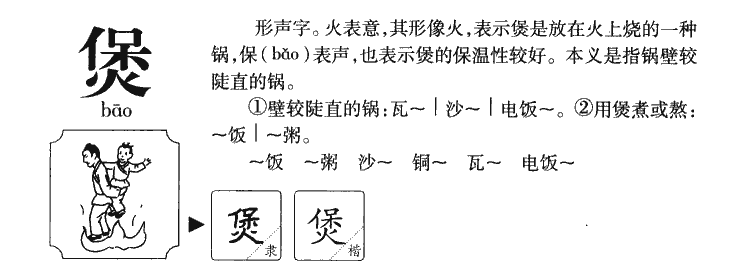 煲字字源
