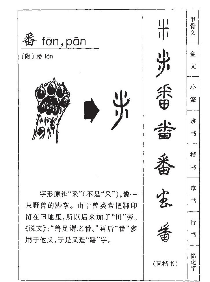 番字字源
