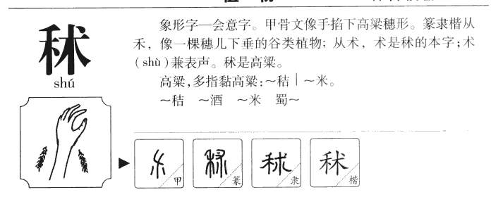 秫字字源