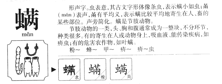 螨字字源